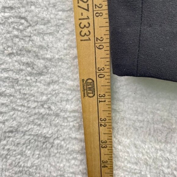 Belle Badgley Mischka One Shoulder Dress Size 4 White Black Color Block Ruffle - Picture 7 of 10